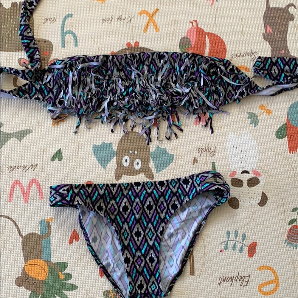 Fringe top bikini